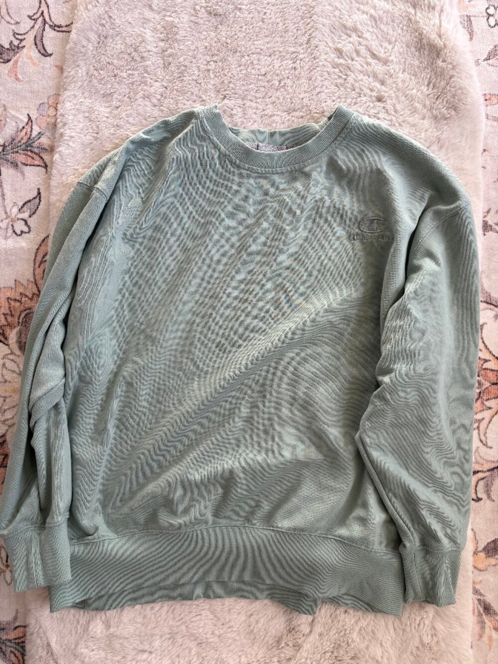 Champion embroidered sweater XXL light green